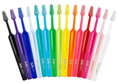 10x TePe Select Compact weiche Zahnbürste - kleinerer Bürstenkopf Handzahnbürste