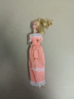 Vintage Barbie Doll - Taiwan 1966 - Peach Dress / White Trim - With Ring