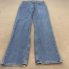 Vintage Levis 505 Jeans Mens 36 Fits 35x36 Blue Regular Straight Denim 90s