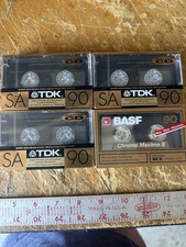 Lot of 4 Sealed TDK SA90 BASF Chrome Maxima II 90 Type II Cassette Tapes