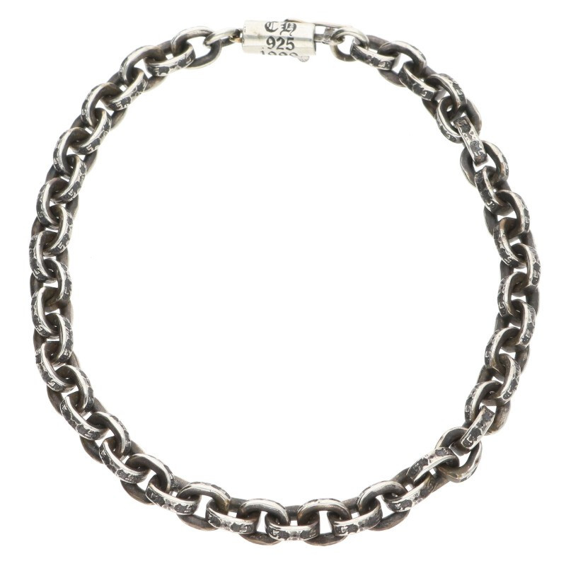 Chrome Hearts Size 7Inch Paper Chain Silver Bracelet 14.14G Chrome Hearts Size 7Inch Paper Chain Silver Bracelet 14.14G