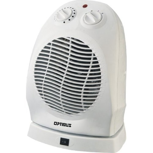 Optimus H-1382 Portable Oscillating Fan Heater With Thermostat (h1382)