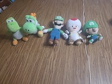 Nintendo Super Mario Plush Lot Of 5 Luigi, Yoshi