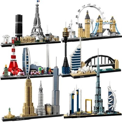 City Skyline Bausteine Set - New York, London, Dubai Wahrzeichen