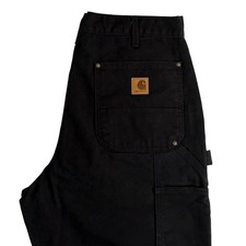 Carhartt B136 Double Knee Painter Pants W34 L32 Black Duck Made In Usa Us Work P