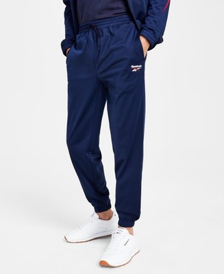 Reebok Men's Identity Track Pants Size XL Vector Navy Red White Elastic Waist