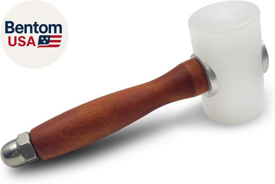 Leather Carving Hammer Mallet Wood Handle Nylon Hammer Mallet for Leathercraft L