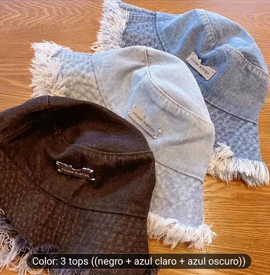 帽子 ICT BUCKET CAP DRY DENIM Frayed Denim Bucket Hat - Blue | Fashion Nova
