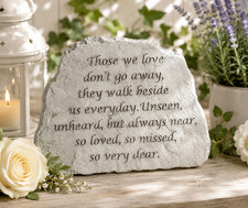 Memorial Grave Stone Plaque Garden Cemetary Family Marker Ornament Those We Love