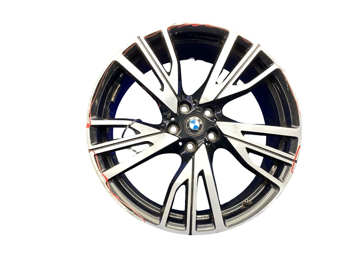 レア　 i8 ホイール　20インチ　4本セット　ガリ傷あり　タイヤ付き 14-20 BMW I8 20X7.5 Front 5 W Spoke Wheel Rim Silver Black *HEAVY