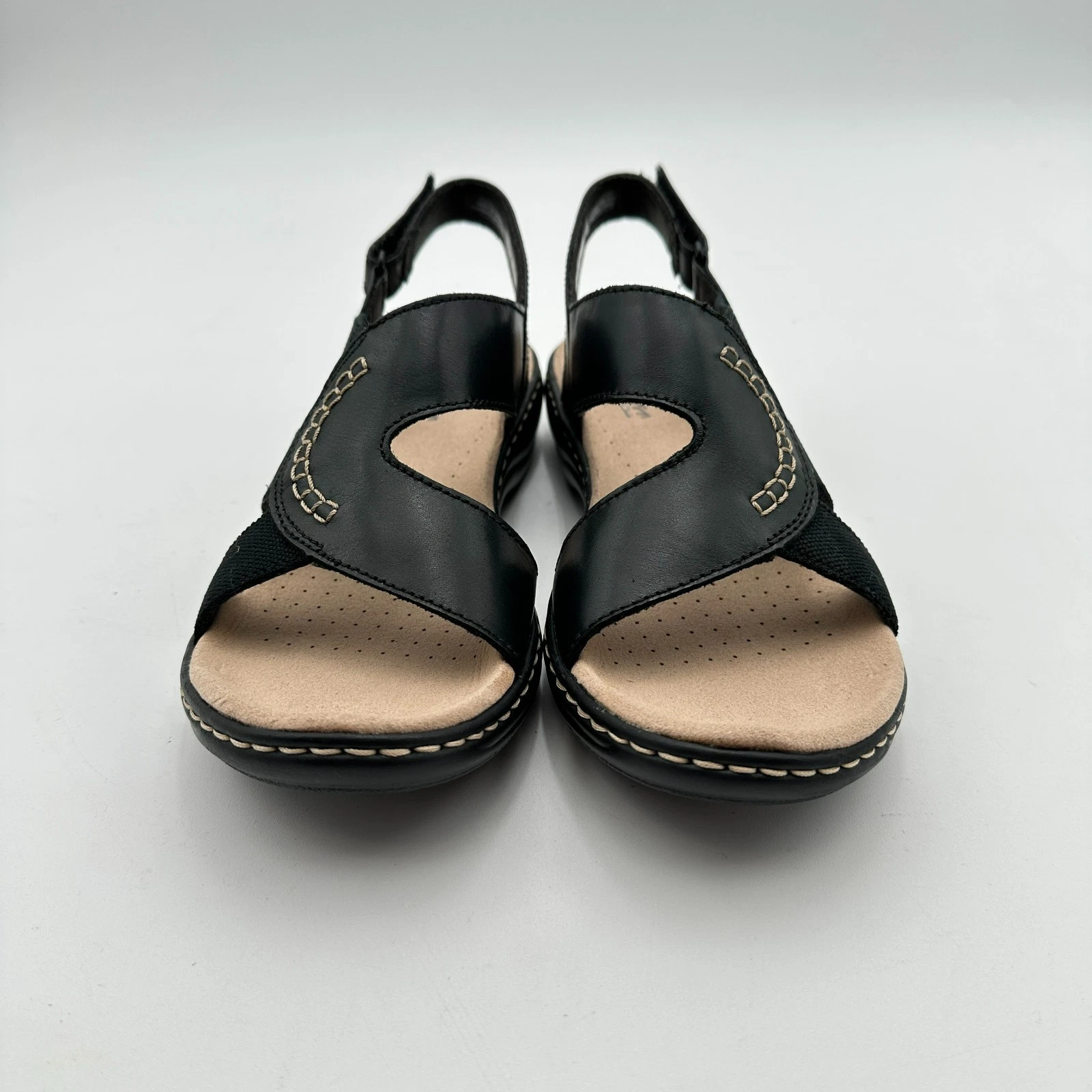 Clarks Leisa Joy donna pelle nera taglia 7W