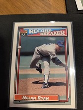 1992 Topps Record Breaker Nolan Ryan #4 Baseball Card Texas Rangers MLB