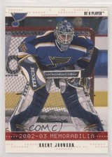 2002-03 ITG Be A Player Memorabilia Ruby 177/200 Brent Johnson #42 1s8