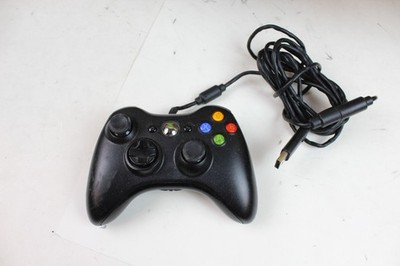 OEM Xbox 360 wired controller genuine Microsoft black WEAR