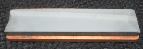 Vintage Authentic German Gray 20.7cm/8.2" Thuringian Hone Stone mounted on wood.