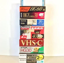 10 LOT VHSC Sony TDK JVC Fuji Pana TC20 40 60 HG Video Cassette Tape New Sealed