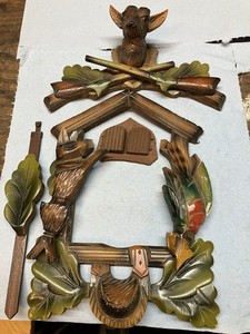 Vintage Cuckoo Clock CASE PARTS For Parts Or Repair