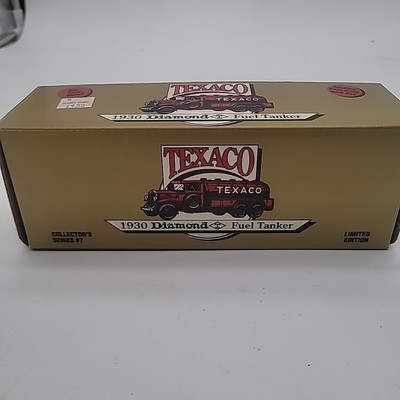 ERTL TEXACO 1930 Diamond Fuel Tanker Truck Bank 7th Series Die Cast Metal 1990