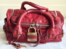 Chloe Paddington Loaf Bag - red leather, vintage