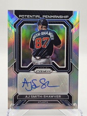 2023 Panini Prizm - Potential Penmanship AJ Smith-Shawver #PP-AS Silver Prizm...
