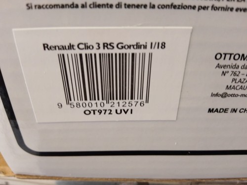 Renault Clio 3 RS Gordini 2012 1/18 OT972 - Picture 2 of 2
