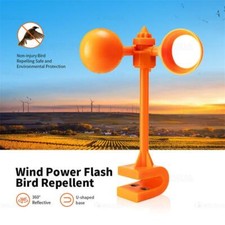 360 Degree Bird Repellent Wind Power Pigeon Crow Repeller Scarer Orange Outdoor
