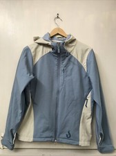 Isis For Women Blue Beige Soft Shell Full Zip Hooded Jacket Size 4