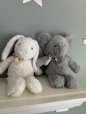 2 Pottery Barn Kids Stuffies Elephant and Bunny Stuffed Animals