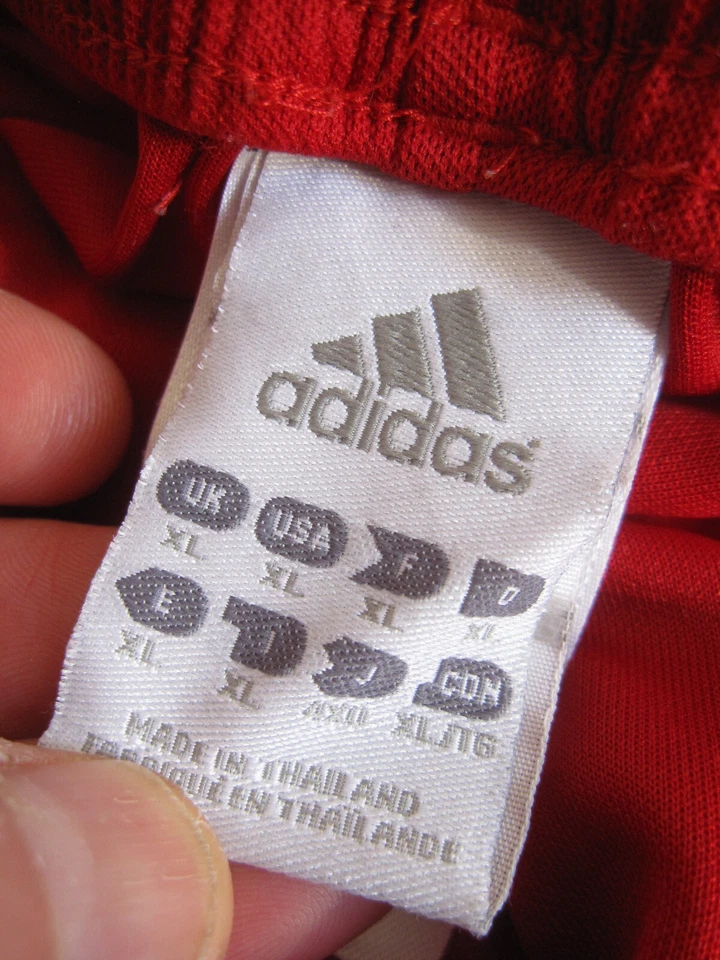 Short Adidas Football année 2012 Rouge Polyester 90'S vintage Homme - XL - Photo 3/4