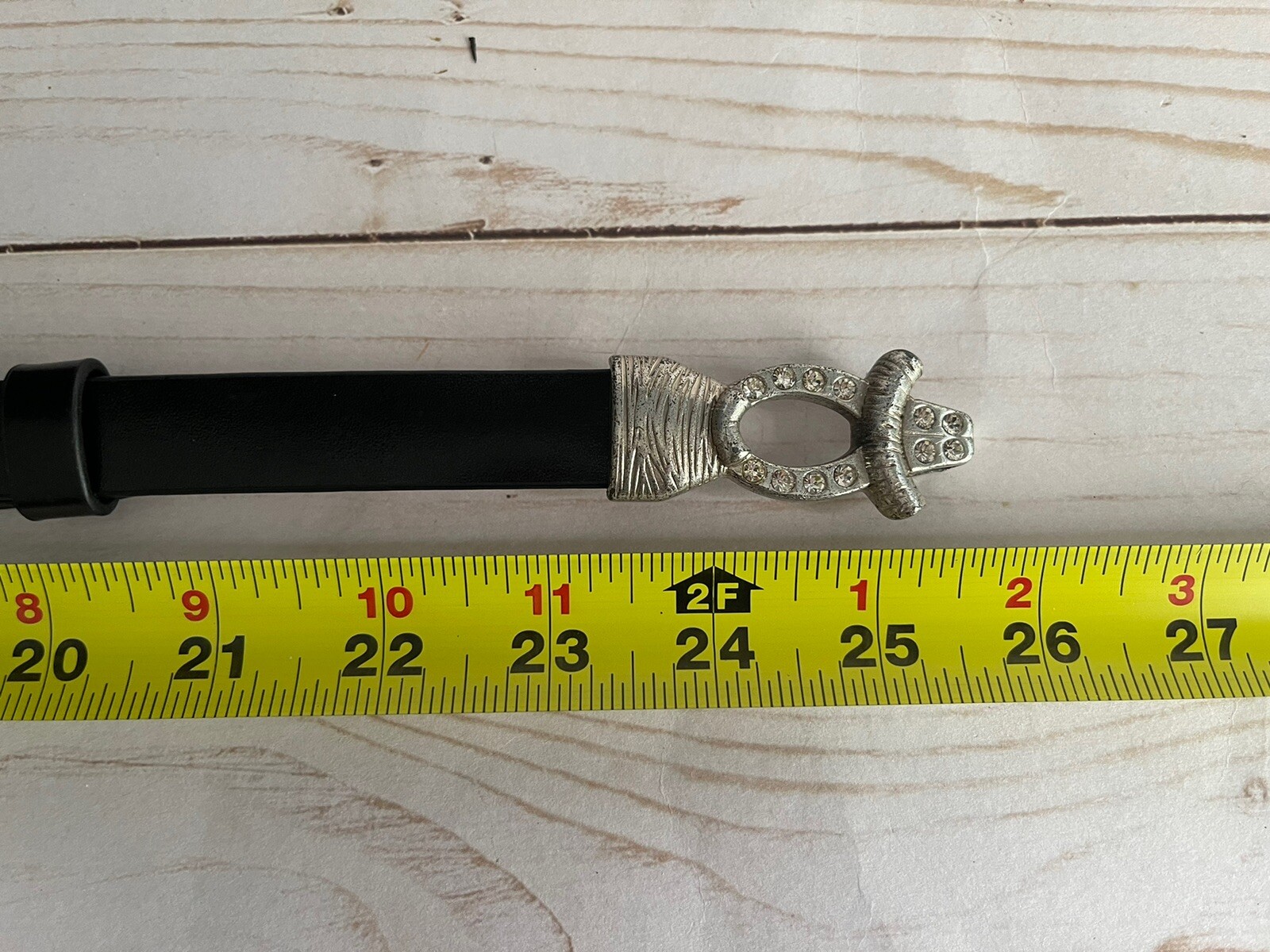 Chicos Interlocking Silver Buckle Adjustable Belt… - image 13