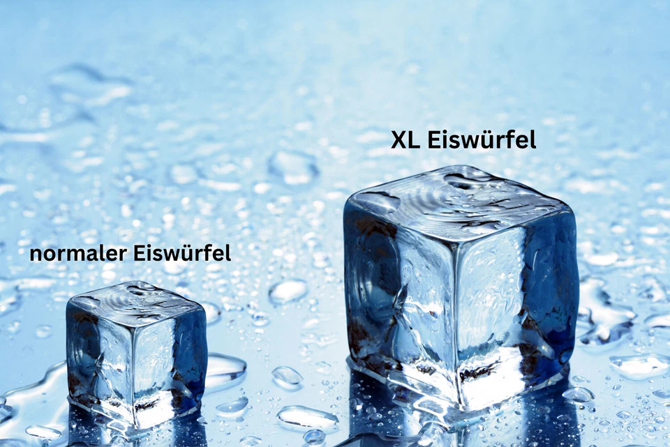 2 XXL Silikon Eiswürfelformer 4-5cm große Würfel Eiswürfelform Eiswürfelbereiter - Bild 3 von 4