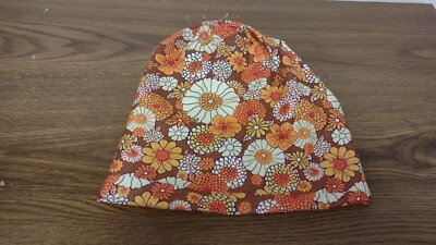 Unbranded Multicolor Orange Floral Beanie Hat Cap | eBay display picture 2