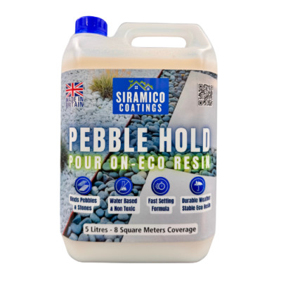 Pebble Hold Pour On ECO-Resin  Klebebinder | 5 Liter | Steinbinder auf Wasserbasis