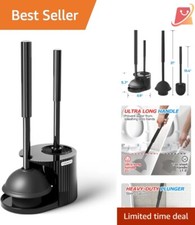 2 in 1 Toilet Plunger and Brush Set Bathroom Cleaning Tools Combo