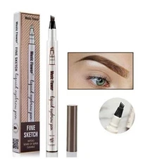 Tetyana Naturals Tattoo Eyebrow Pen Waterproof Ink Gel Tint 03 Dk Grey FAST! D73