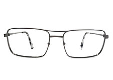 Bulova Eyeglasses Frames CHICO SHINY GUNMETAL Gray Square Titanium 56-17-145