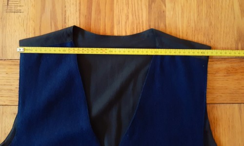 Handmade Nepal 100% Wool Waistcoat/Vest Navy/Blk Aztec Pocket/Toggles~Size L~VGC - Picture 12 of 12