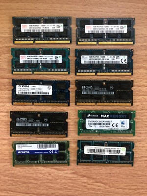  4GB 2xR8  Memory RAM PC3 different brands/speed LOT of 10