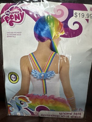 My Little Pony Rainbow Dash Suspenders With Wings Costume Cosplay Adult Standard