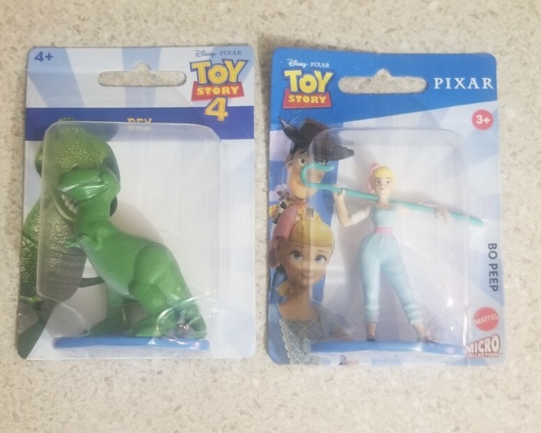 Disney Pixar Toy Story Figures: Rex and Bo Peep. Mattel NEW in Box