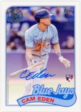 2024 Topps Update 1989 Autographs Cam Eden 89BA2-CE Toronto Blue Jays Rookie
