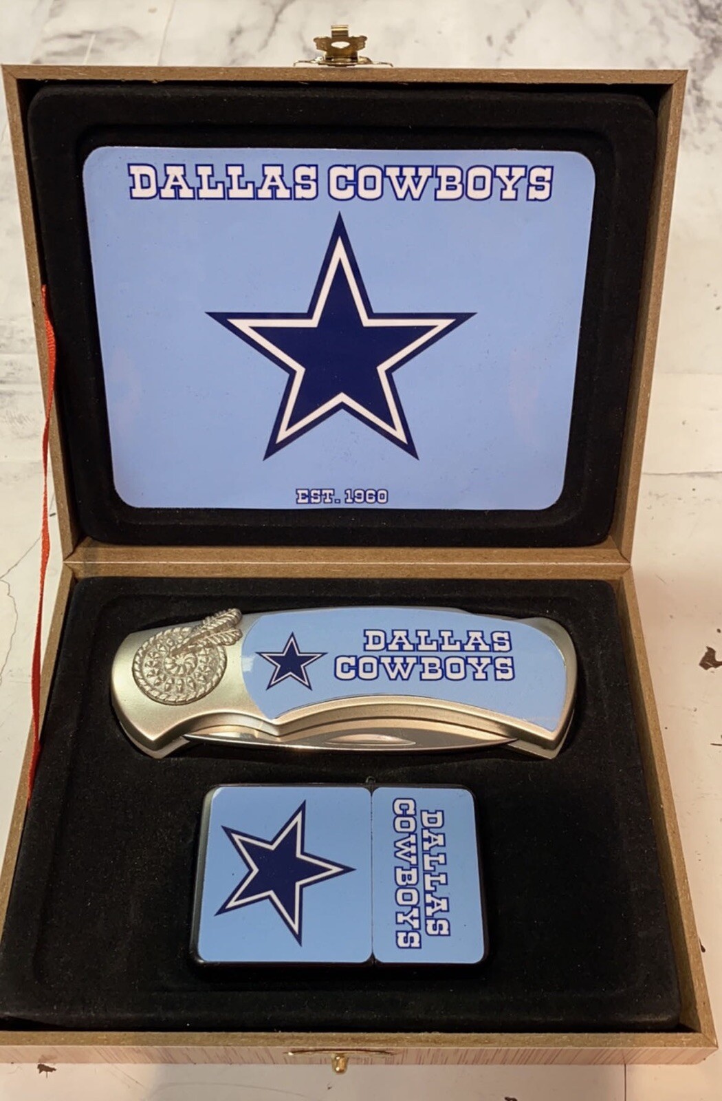 Dallas cowboys logo knife and lighter set! Nice gift Nfl football team🎁🎁