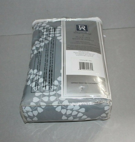 Tende pannelli finestra Drift Away Black Out 52" x 84" grigio e bianco Julianna NUOVE - Foto 4 di 6