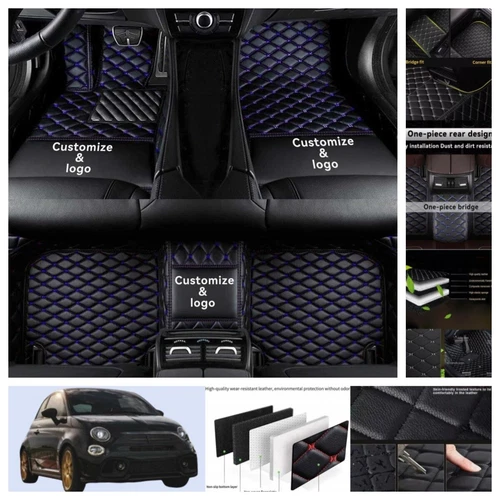 Alfombrillas coche Fiat 500 2008-2019 impermeables para todo tipo de clima alfombras personalizadas carga - Imagen 26 de 44