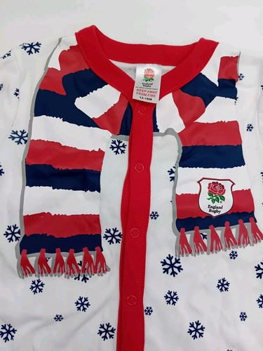 Official England Rugby Christmas Bodysuit And Vest Bundle 12-18 Months - Picture 7 of 8