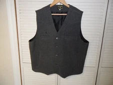Wyoming Traders Wool Vest Mens XXXL Gray Lined Button Up Western Style