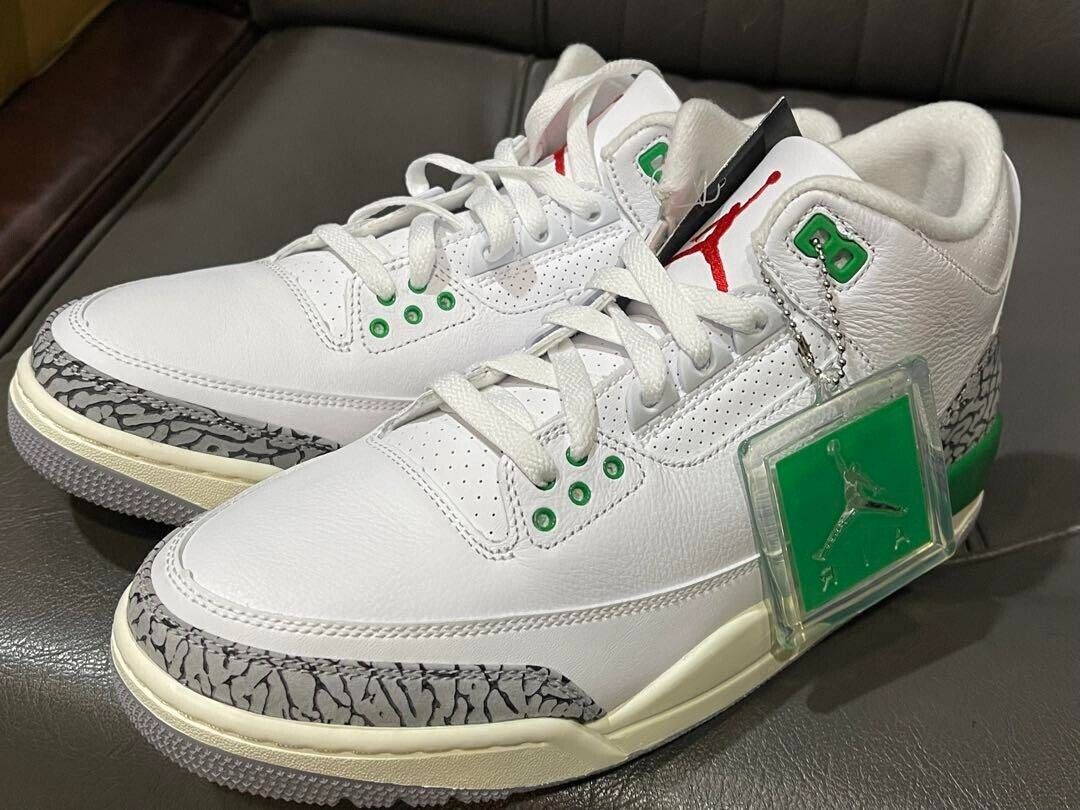 Nike W Air Jordan 3 Retro Lucky Green White Versity Red Nike W Air Jordan 3 Retro Lucky Green White Versity Red