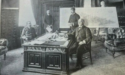 1898 Vintage Magazine Illustration General Nelson A. Miles in Washington Office