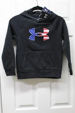 Under Armour Boys Freedom Pullover Rival Hoodie-Black - Youth Medium-NWT