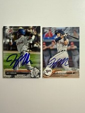 joey morgan autographed (9) card lot 2017 bowman, pro debut